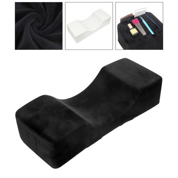 Poduszka do rzęs Miękkie artykuły kosmetyczne Piankowa poduszka pod szyję do domu Czarna
