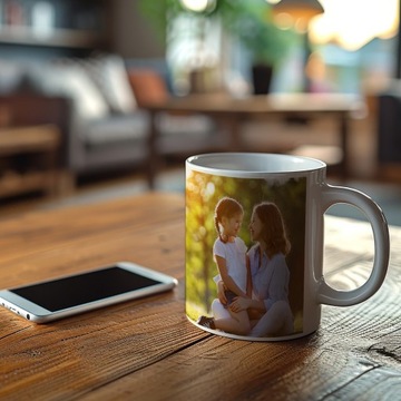 Персонализированная фотокружка с вашим фото, текстом и принтом, 330 мл