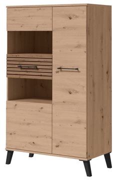 pojemna WITRYNA barek PRL do salonu dąb artisan