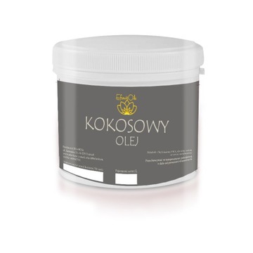 Olej Kokosowy 500ml, EfavitOils, nierafinowany, zimno tłoczony,extra virgin