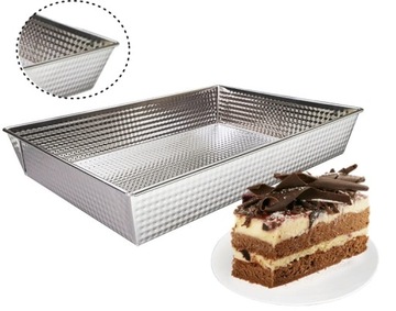 WYSOKA BLACHA FORMA DO PIECZENIA CIAST 40X25X6 CM