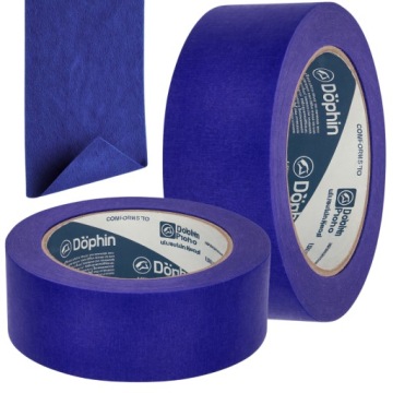 BLUE DOLPHIN TAŚMA MALARSKA 48MM X 50M NIEBIESKA PAPIEROWA DO ODCINANIA