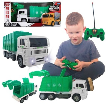 Auto Samochód ZDALNIE STEROWANY ŚMIECIARKA RC Duży