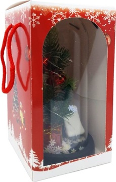 РОЖДЕСТВЕНСКАЯ ЕЛКА В СТЕКЛЕ, РОЖДЕСТВЕНСКОЕ УКРАШЕНИЕ СО СВЕТОДИОДНОЙ ПОДСВЕТКОЙ