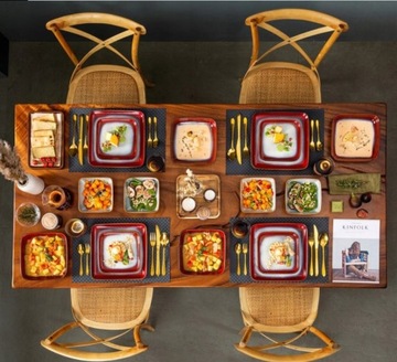 VANCASSO STERN Рождественский столовый сервиз из керамогранита на 4 персоны/16 шт.