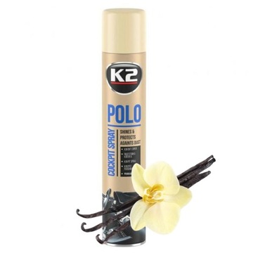 Spray do plastiku, tworzyw sztucznych nabłyszczający K2 POLO WANILIA 750 ml