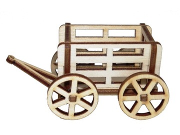 3D тележка из фанеры/лесное украшение в стекле