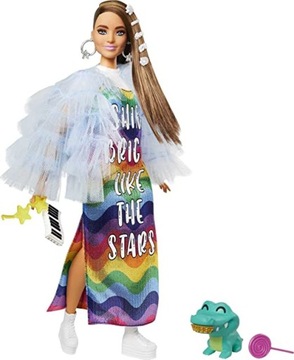 Barbie Extra Moda Lalka i Zwierzątko GYJ78