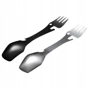 2 sztuk Spork Camping Combo naczynie Łyżka widelec