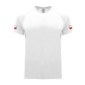 koszulka wojskowa techniczna t-shirt wojskowy pod mundur biała flagi PL
