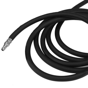ТОЛСТЫЙ ПНЕВМАТИЧЕСКИЙ РЕЗИНОВЫЙ ШЛАНГ ДЛИНОЙ 5 м ДЛЯ КОМПРЕССОРА, ОБРЕЗАННЫЙ ШЛАНГ С СОЕДИНИТЕЛЯМИ