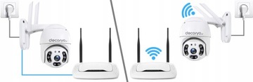 КОМПЛЕКТ 2х ВНЕШНИЕ ВНУТРЕННИЕ КАМЕРЫ WIFI IP65 МОНИТОРИНГ ДЛЯ ДОМАШНЕГО ОФИСА