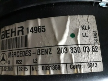 MERCEDES C TŘÍDA W203 2.0B RADIÁTOR A2038300362
