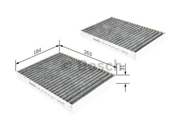 BOSCH 1 987 432 438 FILTR VENTILACE PROSTORU SPOLUJEZDCE