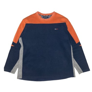 TOMMY JEANS GRANATOWA BLUZA POLAROWA CREWNECK