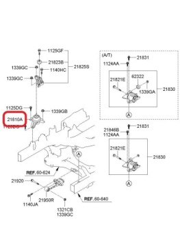 Подушка двигателя Hyundai Ix35 2010 - правая