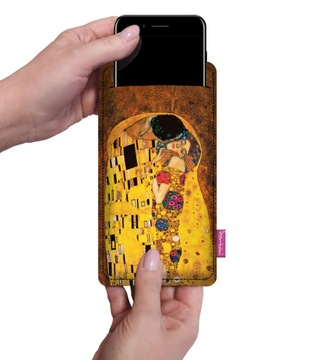 Etui na smartfon BERTONI z filcu Klimt