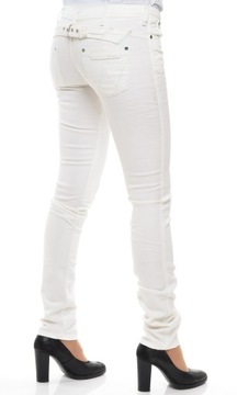 WRANGLER spodnie LOW skinny white MOLLY W25 L32