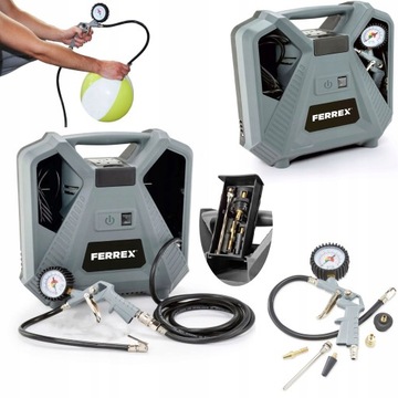 ПОРТАТИВНЫЙ КОМПРЕССОР 8 БАР КОМПРЕССОРНЫЙ ПИСТОЛЕТ С МАНОМЕТРОМ + ФИТИНГИ