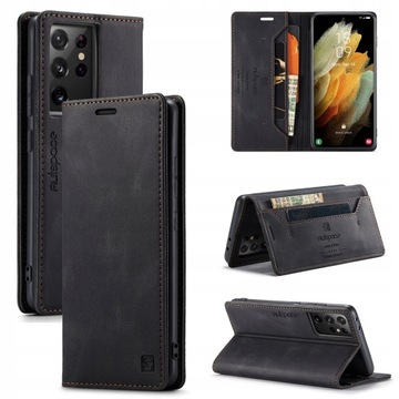 Etui skóra Na klapką do Samsung Galaxy S21 Ultra