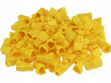 NEKU Osłonka gumowa do wtyku RJ45 żółta 100szt