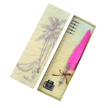 1 Set Fountain Pen Ink Gift Box European Style Retro Quill Set Students