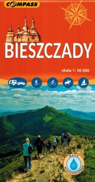 БЕЩАДЫ-РЕВАС ПУТЕВОДИТЕЛЬ + ЛАМИНИРОВАННАЯ КАРТА КОМПАС 2 в 1 2024