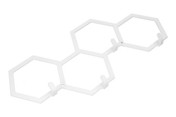Wieszak na ubrania ścienny plastry miodu hex LOFT