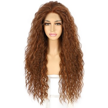 Peruka włosy długie syntetyczne brąz Sapphirewigs refleksy