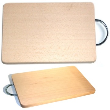 Deska do krojenia taca metalowy uchwyt 25x35cm