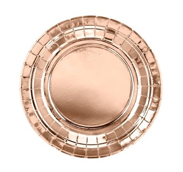 НАБОР ЧАШЕК И БУМАЖНЫХ ТАРЕЛЕК РОЗОВОЕ ЗОЛОТО