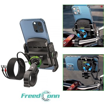 MC10K-V2 Uchwyt Motocyklowy Ładowarka 36W Szybkie Ładowanie QC+ Kabel USB-C