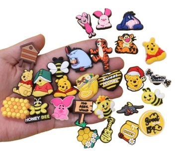 PINY PRZYPINKI CHARMS CROCS TYGRYSEK PROSIACZEK KUBUŚ PUCHATEK DISNEY 27szt