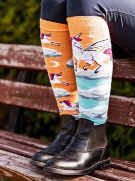 Удобные носки для верховой езды с супер-единорогом.