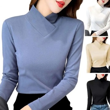 Long Sleeves Slim Fit Bottoming Blouse Undershirt