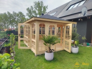 Беседка 32 4х3 Застекленная беседка СОВРЕМЕННЫЙ ПРОИЗВОДИТЕЛЬ - СКИДКА 14%