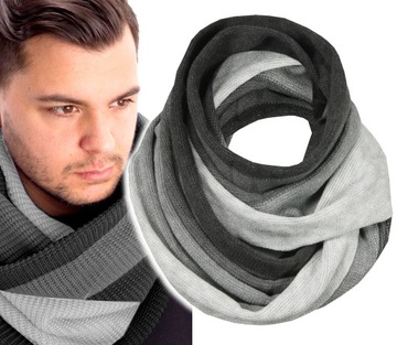 DUŻY KOMIN MĘSKI ZIMOWY CIEPŁY tuba szalik szal PRODUKT POLSKI - KOLORY