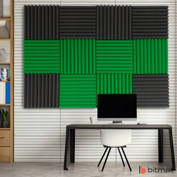 АКУСТИЧЕСКАЯ ПЕНА, звукоизоляционные панели, клинья 5 см, для стены, потолка гостиной