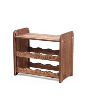 Винная полка с полкой RW-16 /8 бутылок/ - Коричневый Декор