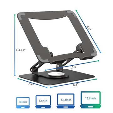 РЕГУЛИРОВОЧНАЯ ПОДСТАВКА, ПОДСТАВКА ДЛЯ НОУТБУКА, ПЛАНШЕТА, ТВЕРДАЯ, ТЕПЛООТДАЧА