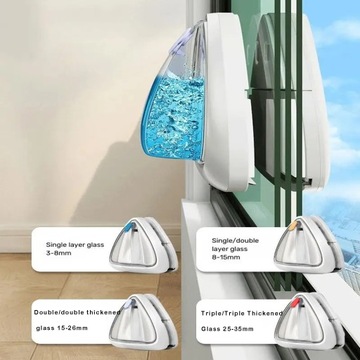 МАГНИТНЫЙ СТОКОМОЙЧИК ДЛЯ ОКОН С ЗАПОЛНЕННОЙ ДВУХСТОРОННЕЙ ВОДОЙ 8-15ММ