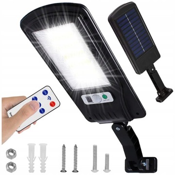LAMPA SOLARNA Z CZUJNIKIEM RUCH ZMIERZCH LED+PILOT