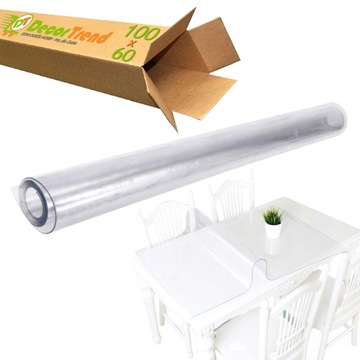 PODKŁADKA OCHRONNA PVC NA BIURKO STÓŁ BLAT 100x60 Miękkie Szkło MATA