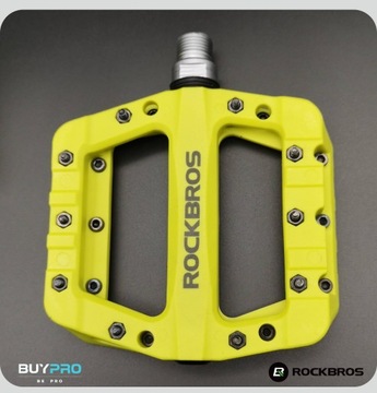 ПЕДАЛИ LIGHT MTB ПЛАТФОРМА нейлон ROCKRBOS зеленый