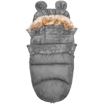 СПАЛЬНЫЙ МЕШОК ПРЕМИУМ 4в1 С МЕХОВЫМИ УШАМИ ДЛЯ САНОК ДЛЯ ГОНДОЛЬНОЙ КОЛЯСКИ СПАЛЬНЫЙ МЕШОК
