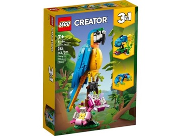 KLOCKI LEGO CREATOR 31136 EGZOTYCZNA PAPUGA