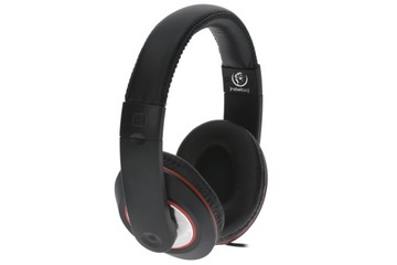 REBELTEC Słuchawki z mikrofonem FIDE BLACK/RED