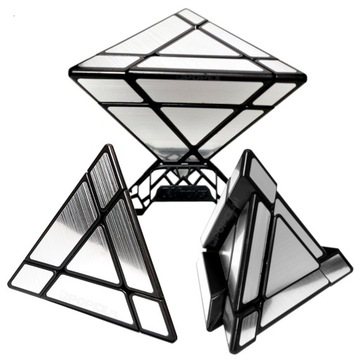 ORYGINALNA KOSTKA PIRAMIDA PYRAMINX MIRROR PREZENT DLA DZIECKA + PODSTAWKA