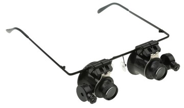 OKULARY ZEGARMISTRZOWSKIE LED LUPA POWIĘKSZAJĄCE