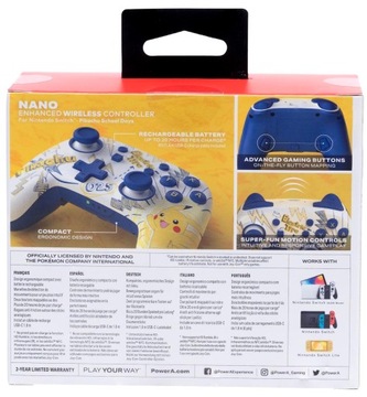 PowerA SWITCH Pad NANO Улучшенная беспроводная связь Pokemon: Pikachu School Days